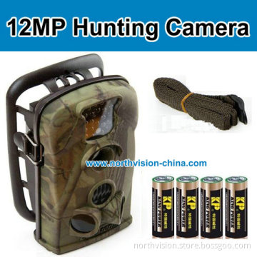 12MP Hunting Camera, Digital Trail Camera, 3PCS PIR Sensor, Accumulator Case, Support 32GB SD Card, 24PCS LED for Nightvision (5210A)
